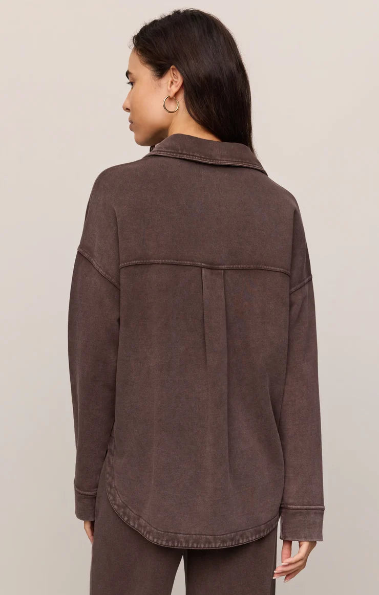 Z Supply - All Day Knit Jacket - Dark Chocolate