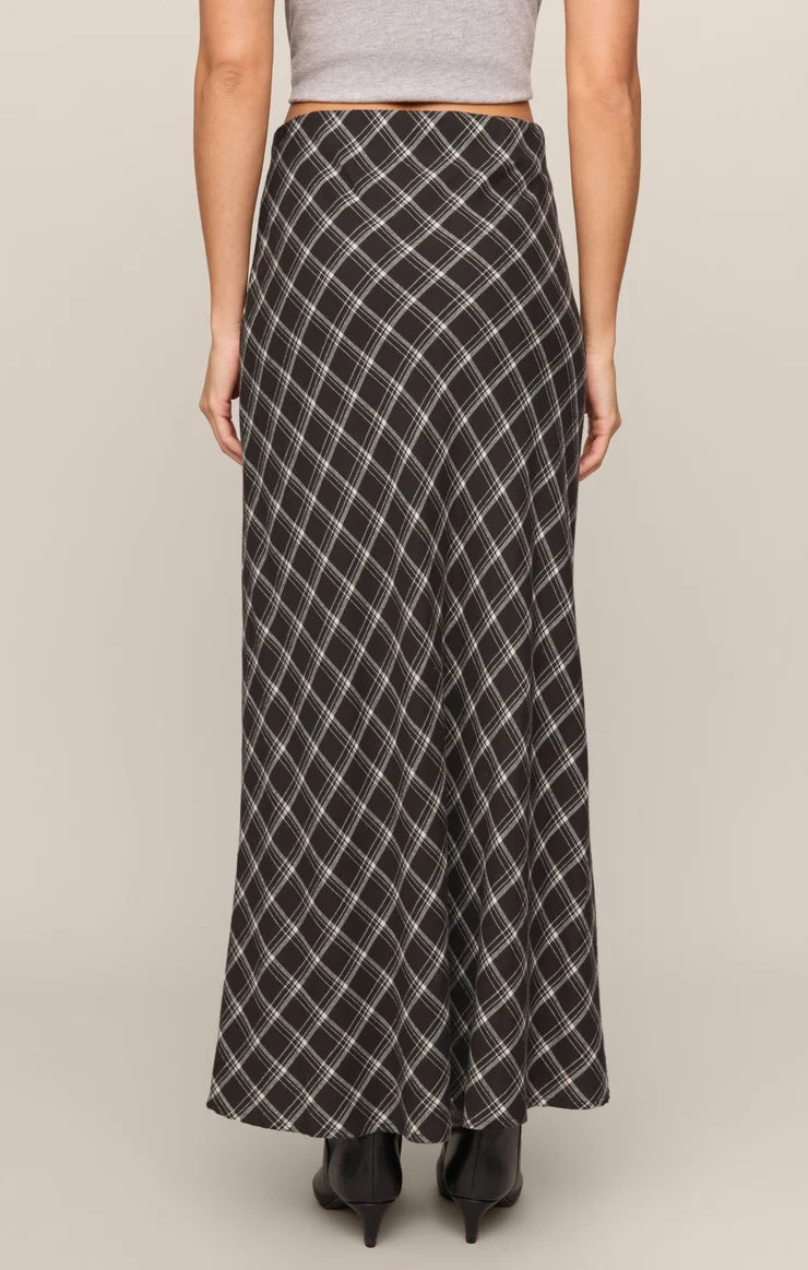 Z Supply - Europa Plaid Skirt - Ash Black