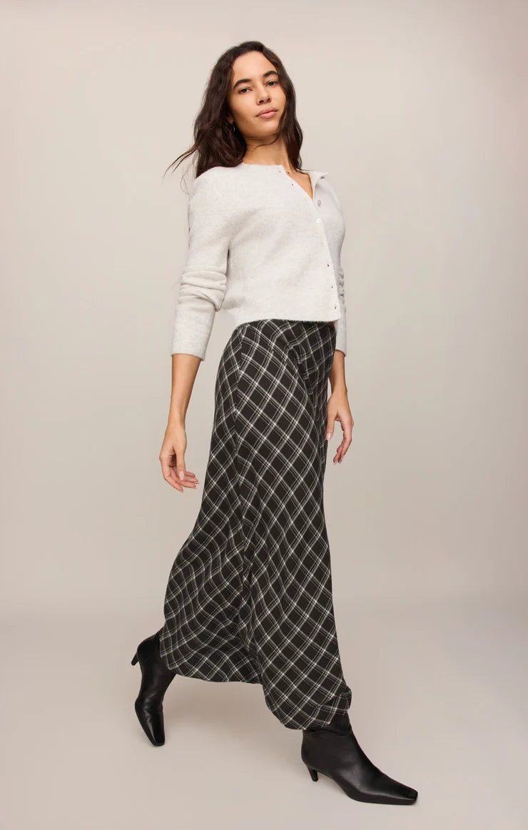 Z Supply - Europa Plaid Skirt - Ash Black