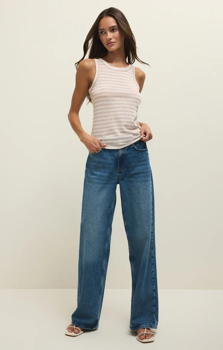 Z Supply Select Striped Tank - Natural Heather