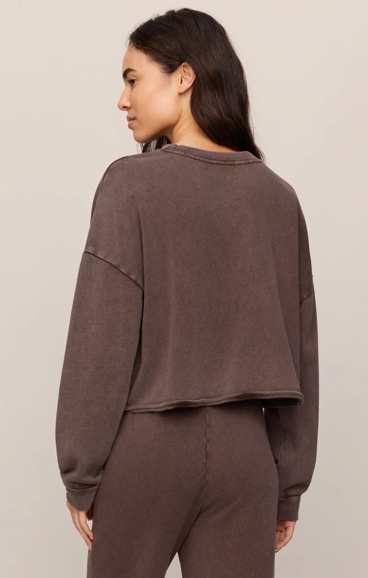 Z Supply - Circuit Sweatshirt - Dark Chocolate