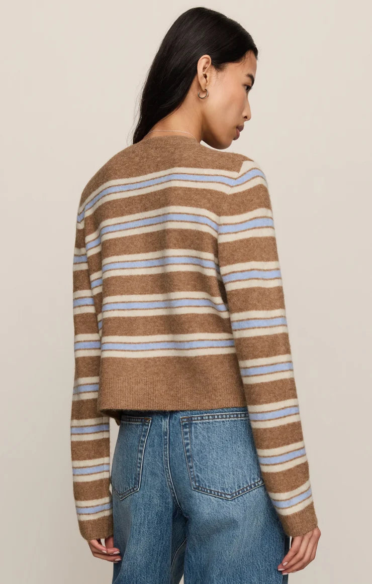Z Supply - Medina Stripe Cardigan - Golden Caramel