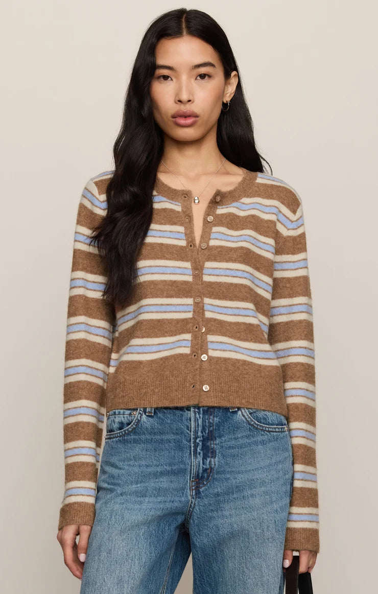Z Supply - Medina Stripe Cardigan - Golden Caramel