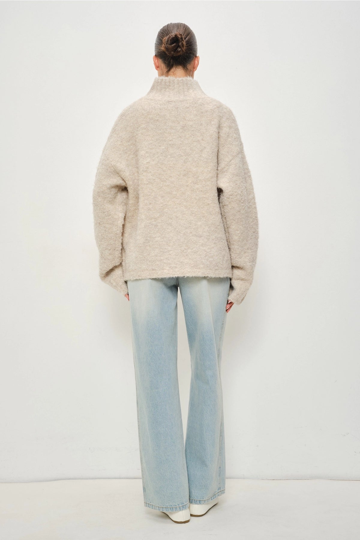 Keira Funnel Neck Knitted Sweater