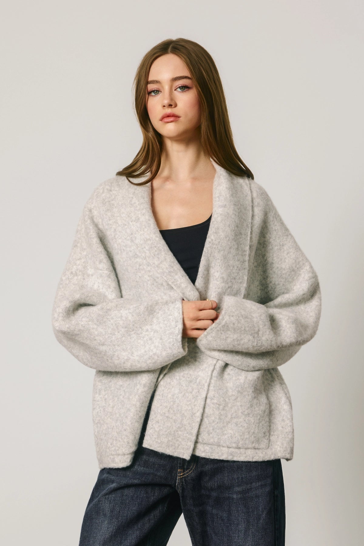 Relaxed Shawl Cardigan - Birch
