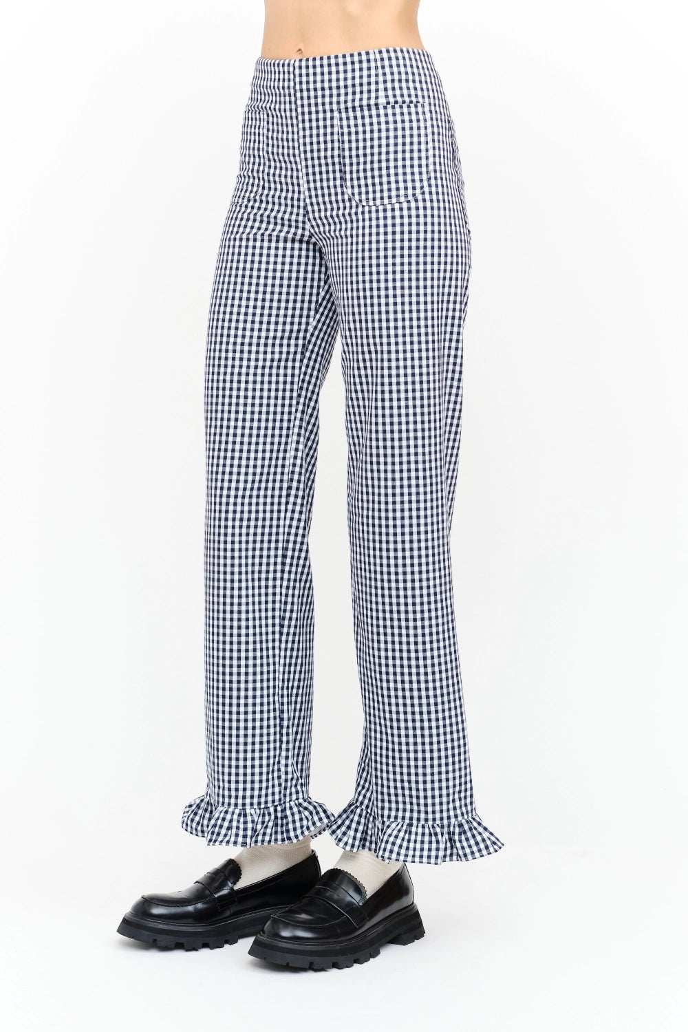 Paloma Gingham Pants - Navy
