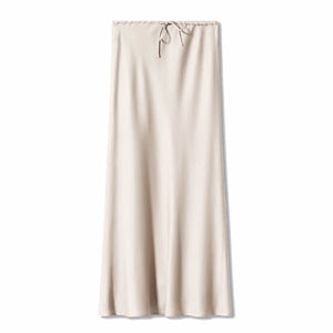 Satin Maxi Skirt - Champagne