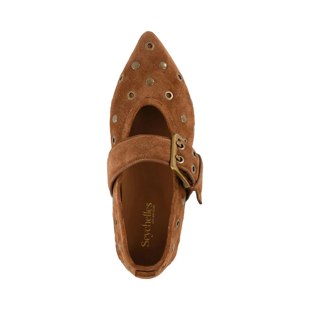 Seychelles Abbey Flat - Brown Suede