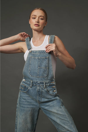 Slouchy Denim Overalls