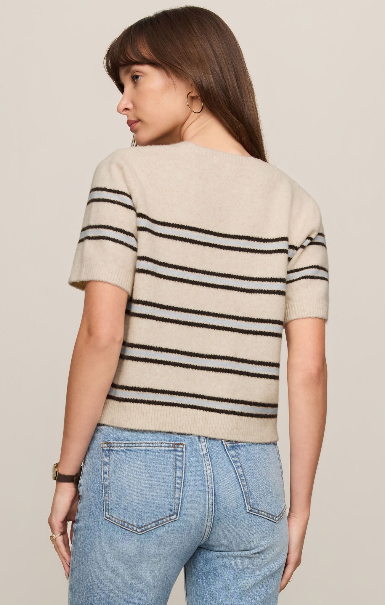 Z Supply - Gatewood Stripe Sweater - Light Oatmeal Heather