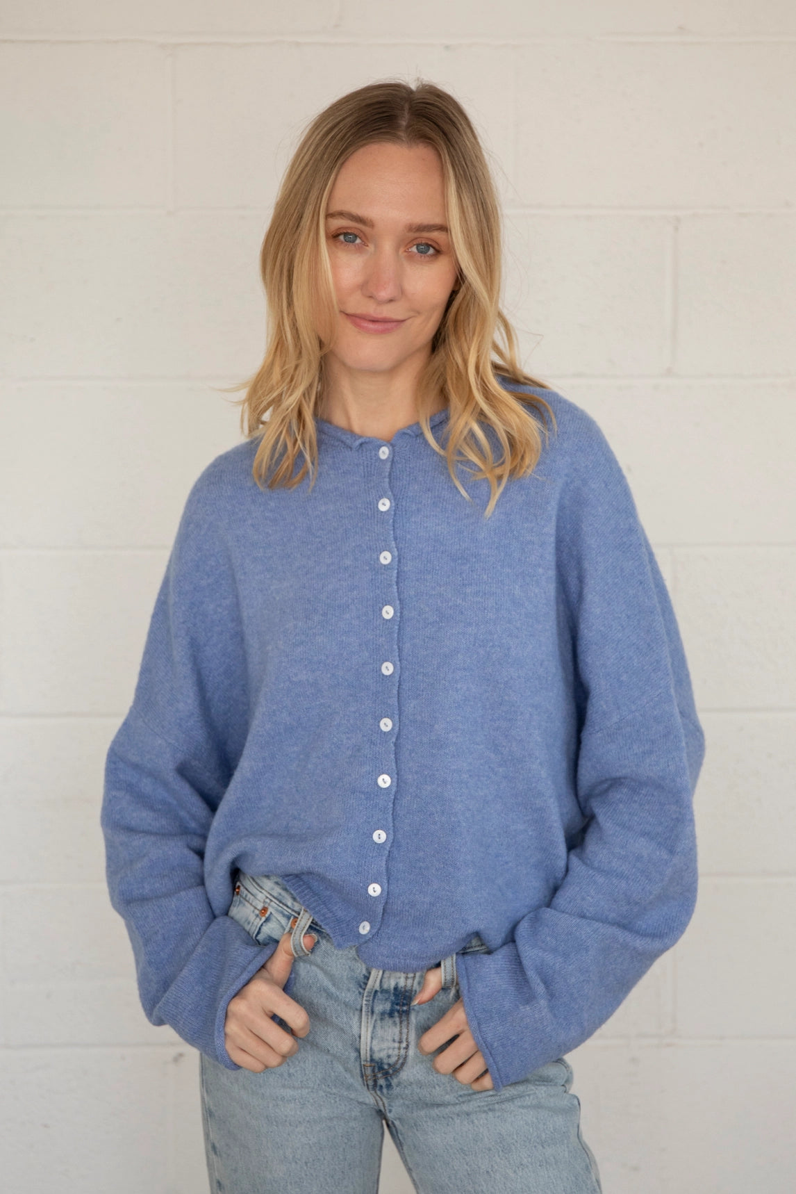 Piper Cardigan - Dusty Blue