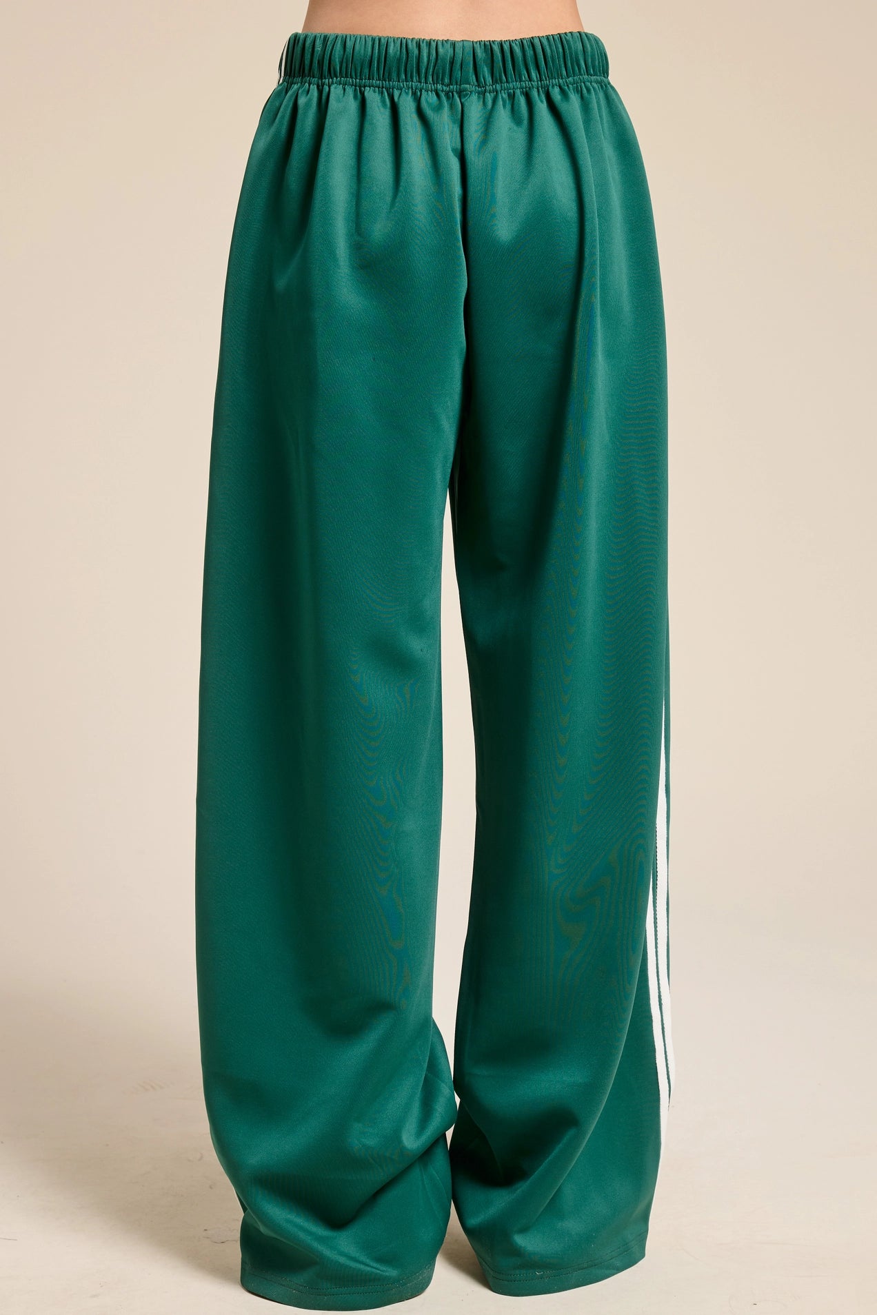 Wide Leg Track Pants - Pine