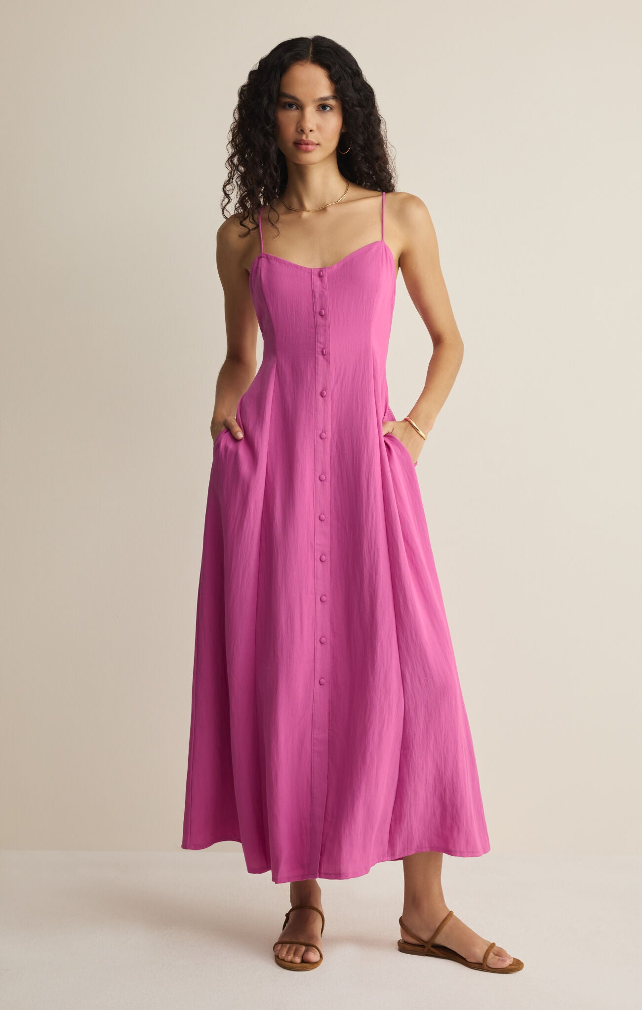 Z Supply Angel Eyes Midi Dress - Berry Blush