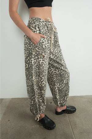 Leopard Print Relaxed Pants