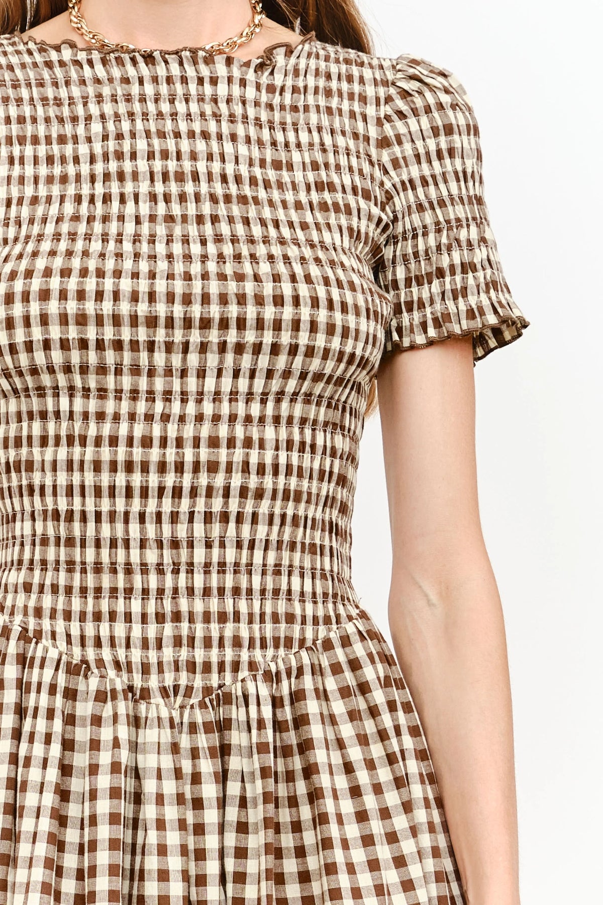 Bianca Midi Dress - Brown