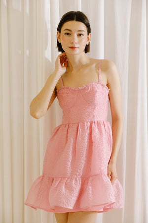 Textured Bustier Mini Dress