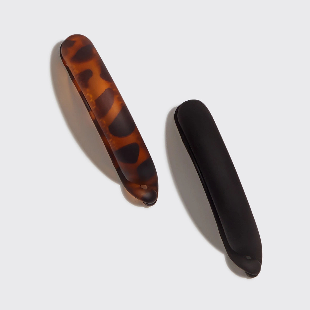 KITSCH - Recycled Plastic Pony Clips 2pc- Black & Tort