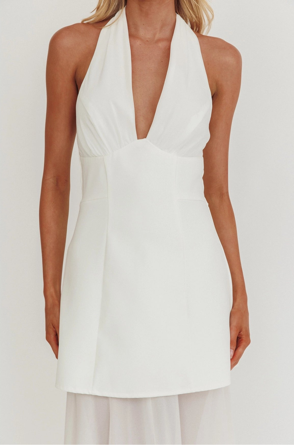 Halter Neck Bodice Maxi Dress