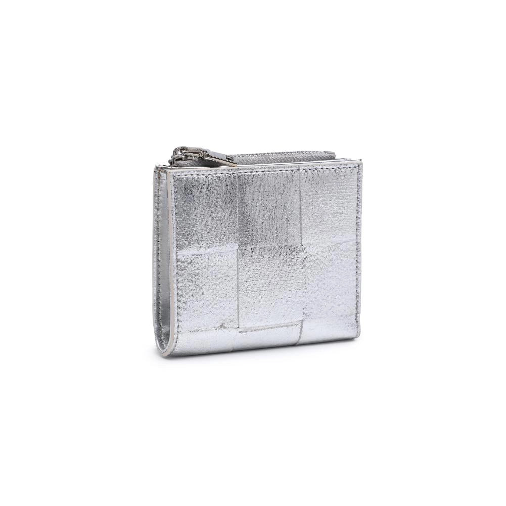 Amelie Woven Card Holder - Silver