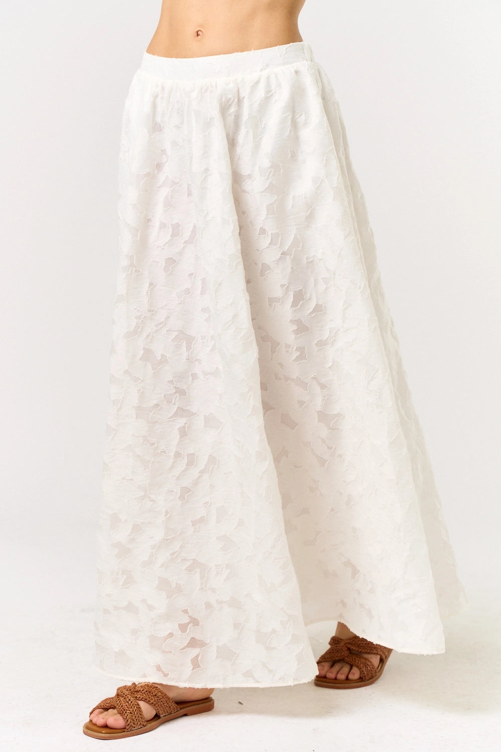 Floral Jacquard Maxi Skirt