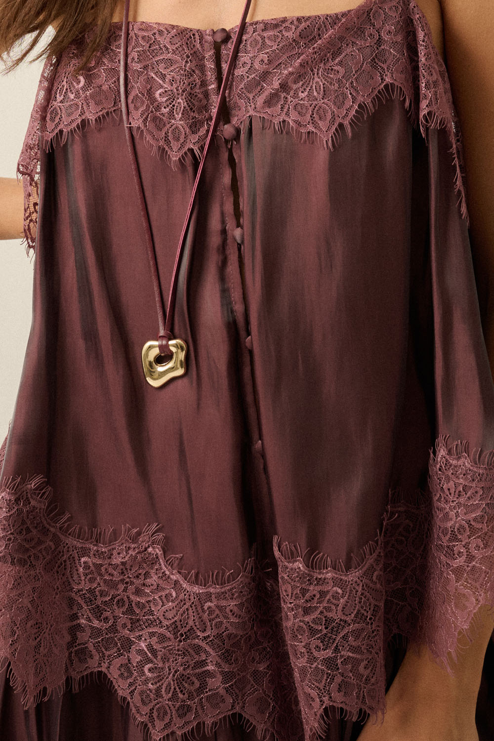 Shimmer Chiffon Maxi Slip Dress