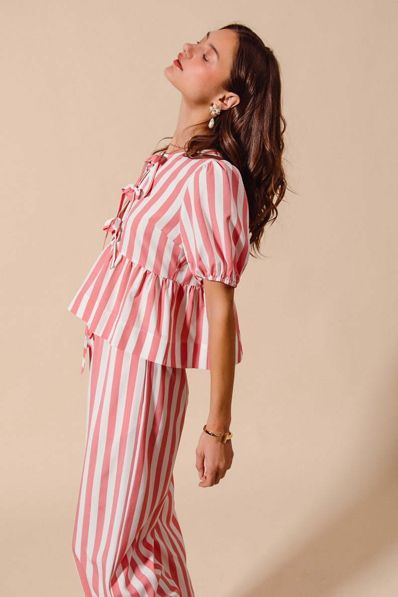 Summer of Love Striped Set - Pink