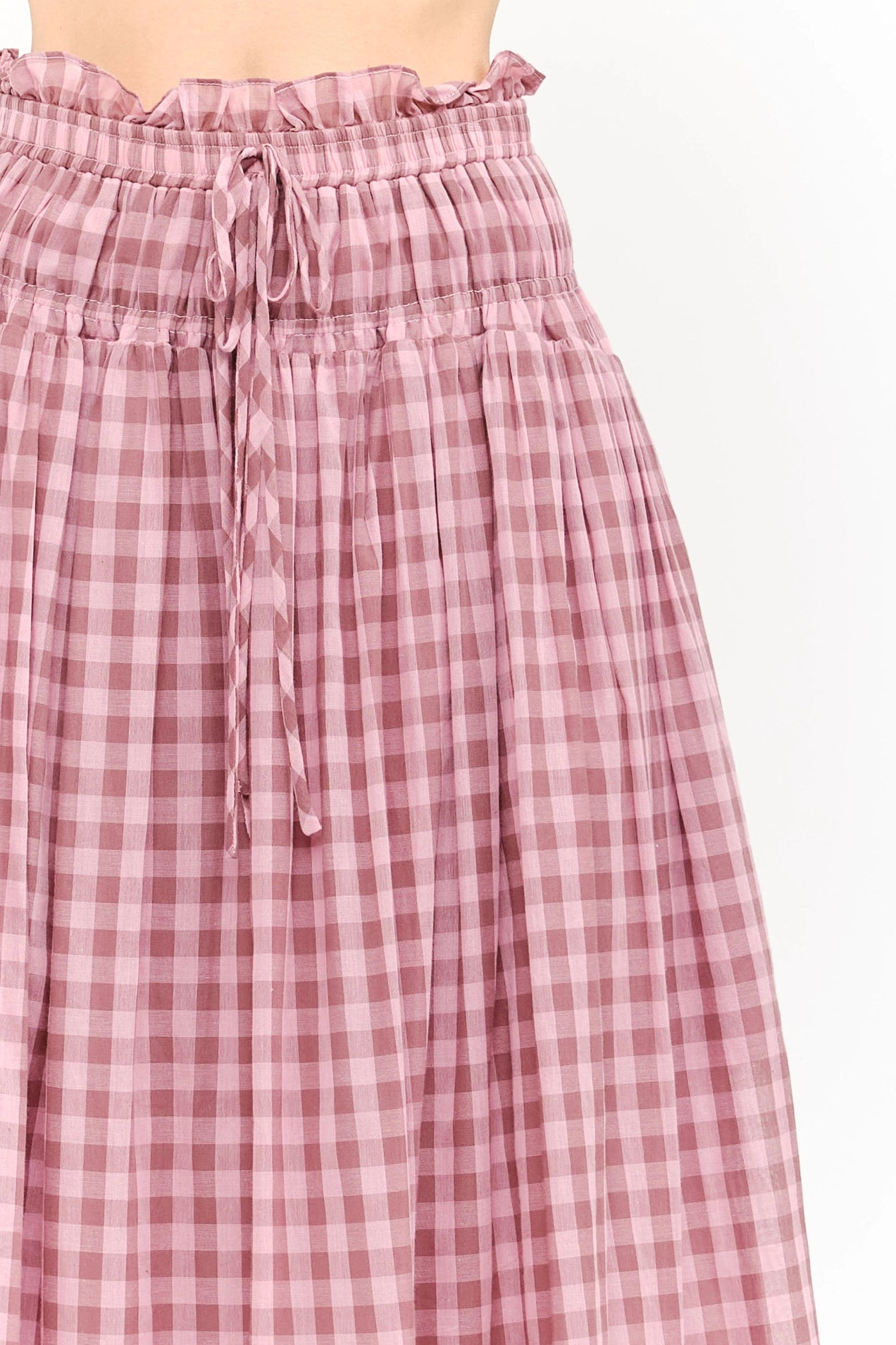 Amelie Skirt - Mauve Gingham