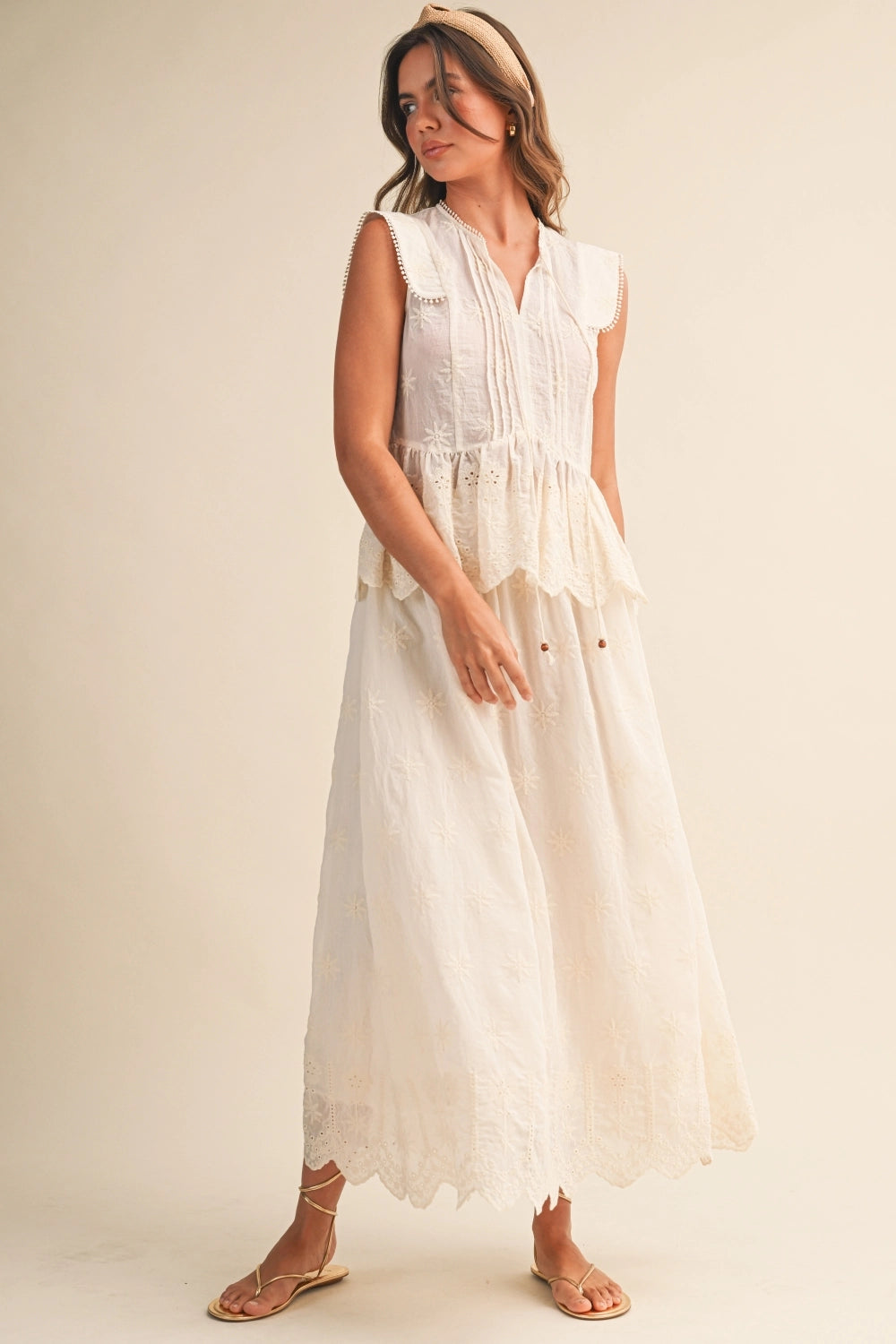 Emory Scalloped Skirt Set