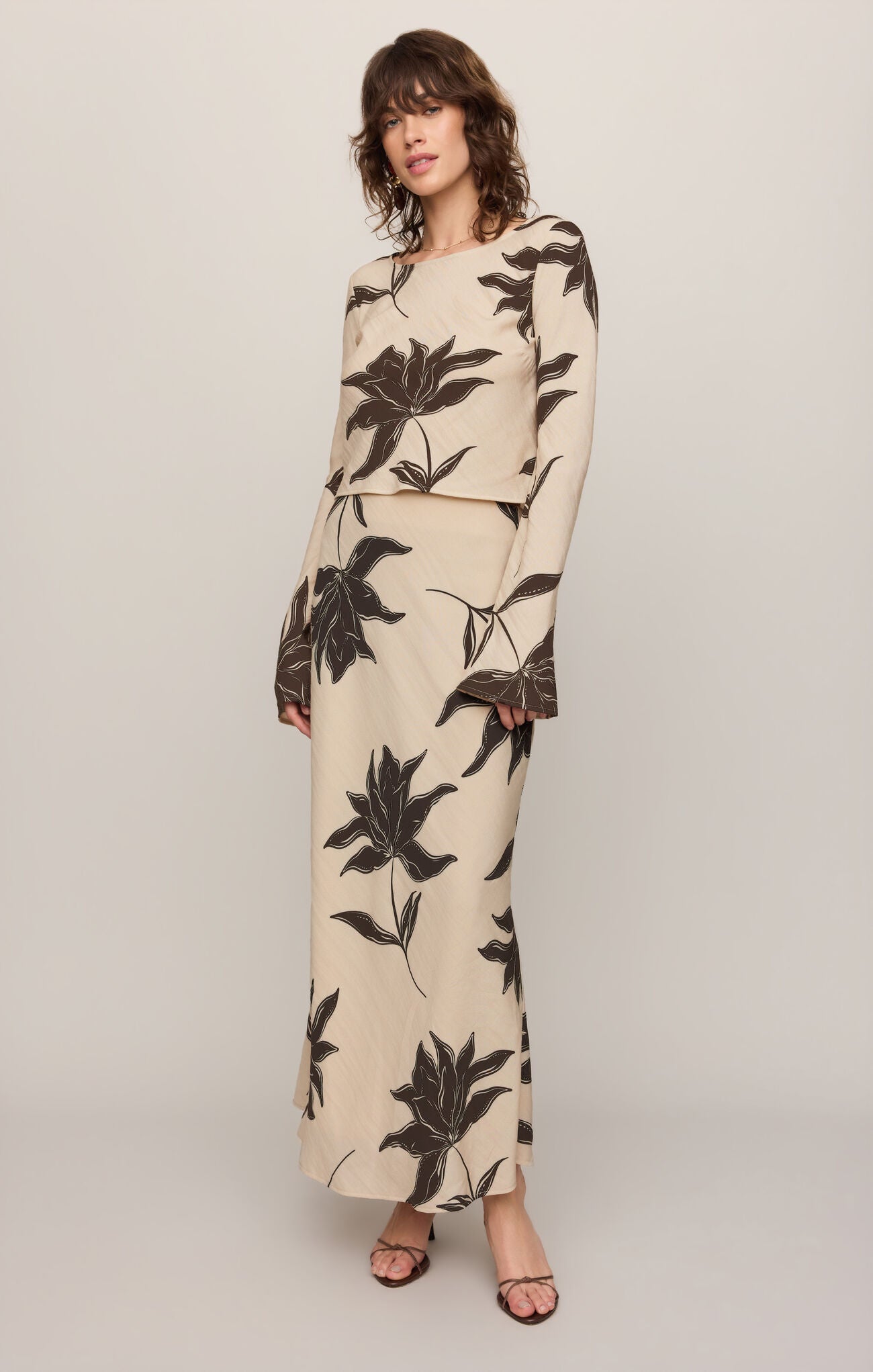 Z Supply - Europa Clem Floral Skirt - Soft Ecru