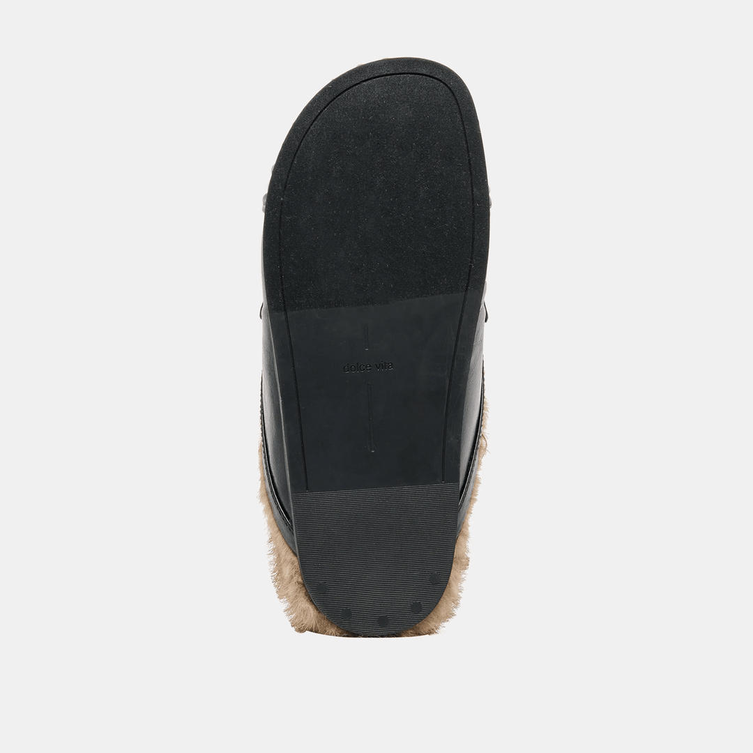 Dolce Vita Jodero Plush Flats - Black Leather