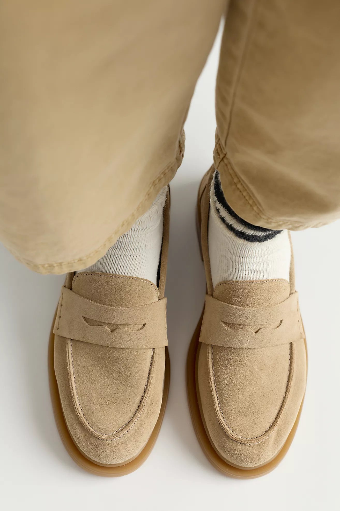 Free People - Lana Loafer - Taupe Suede