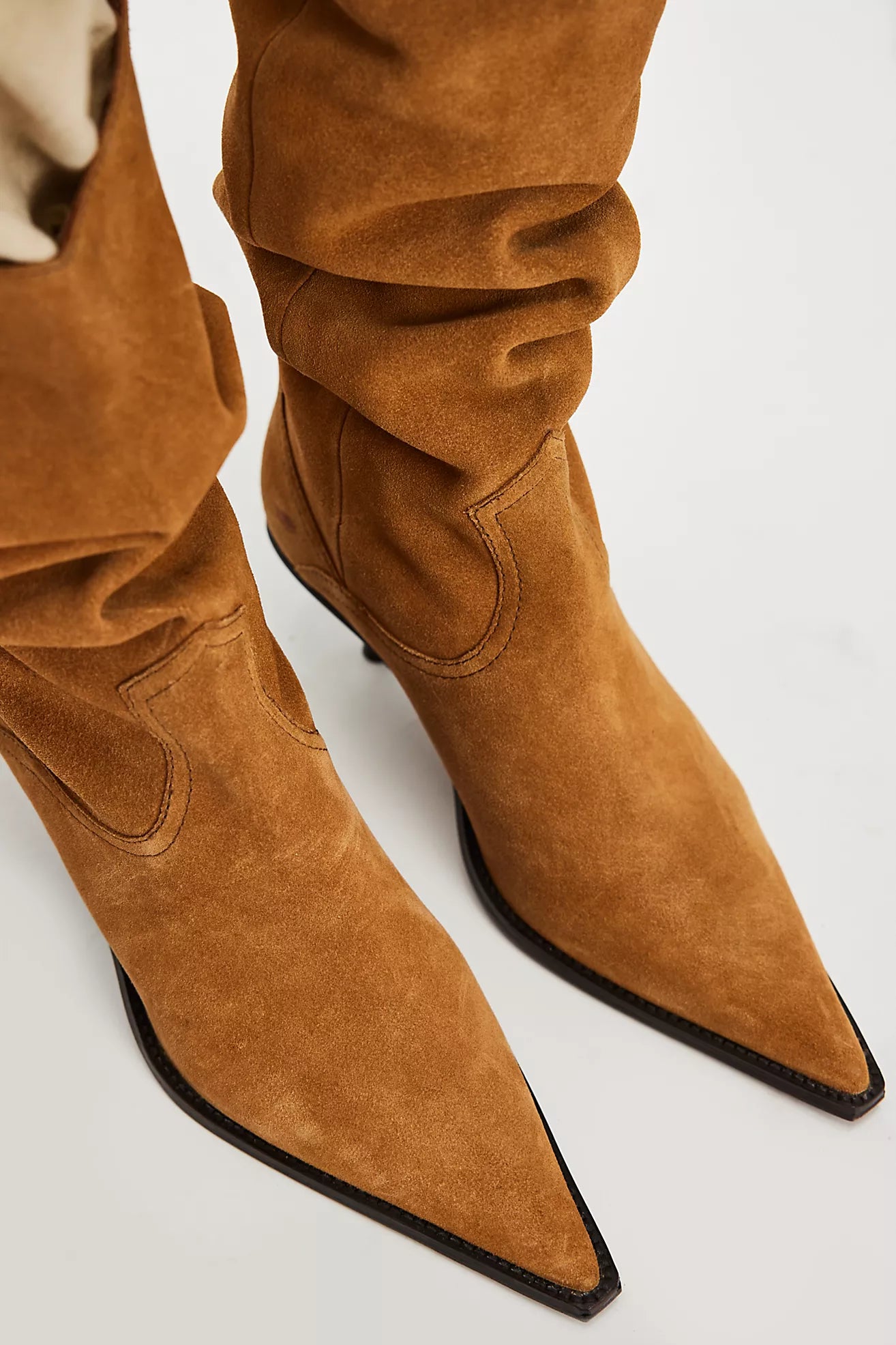 Free People - Daisy Slouch Kitten Heel - Tan Suede