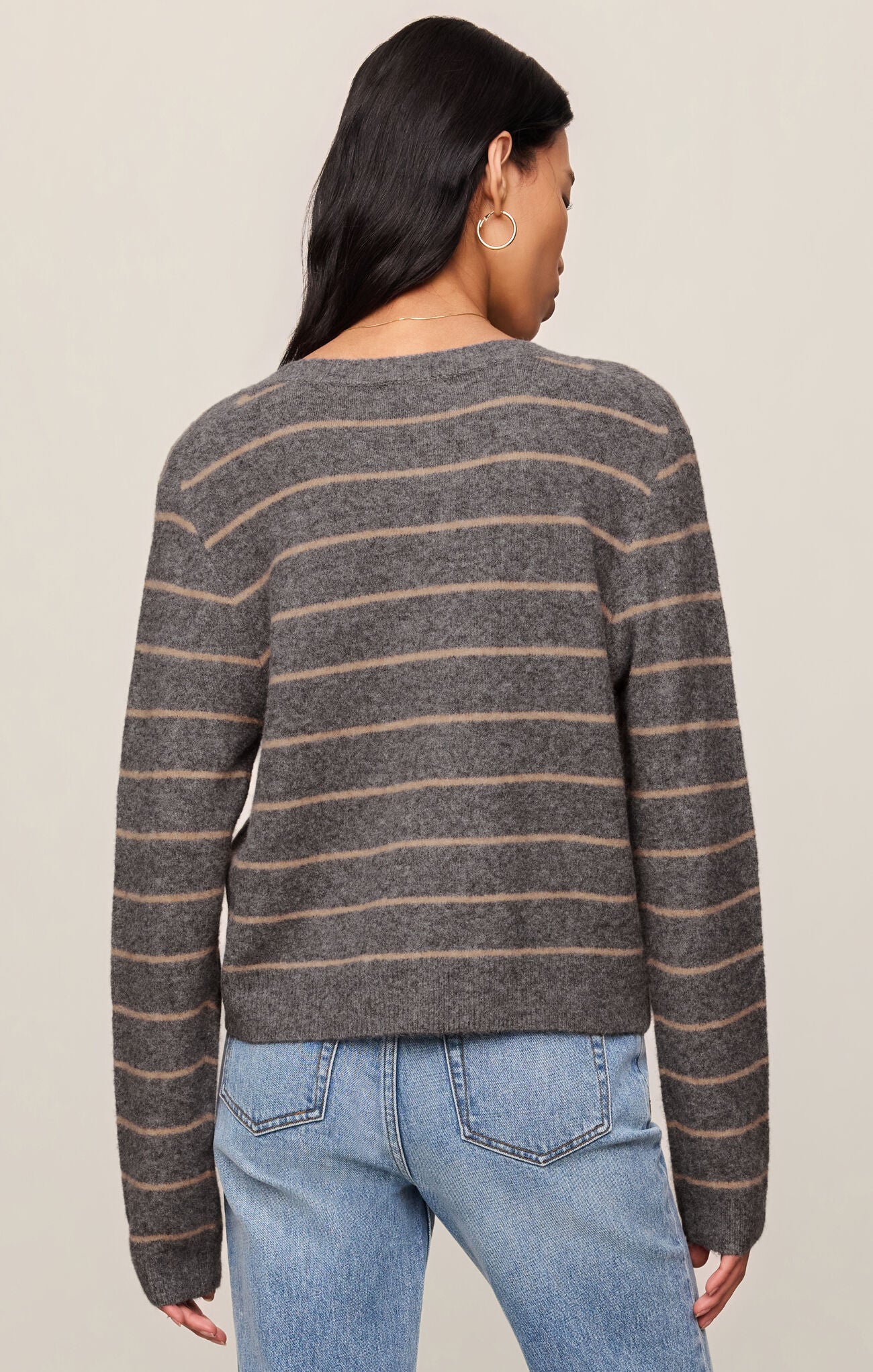 Z Supply - Medina Stripe Cardigan - Charcoal Heather