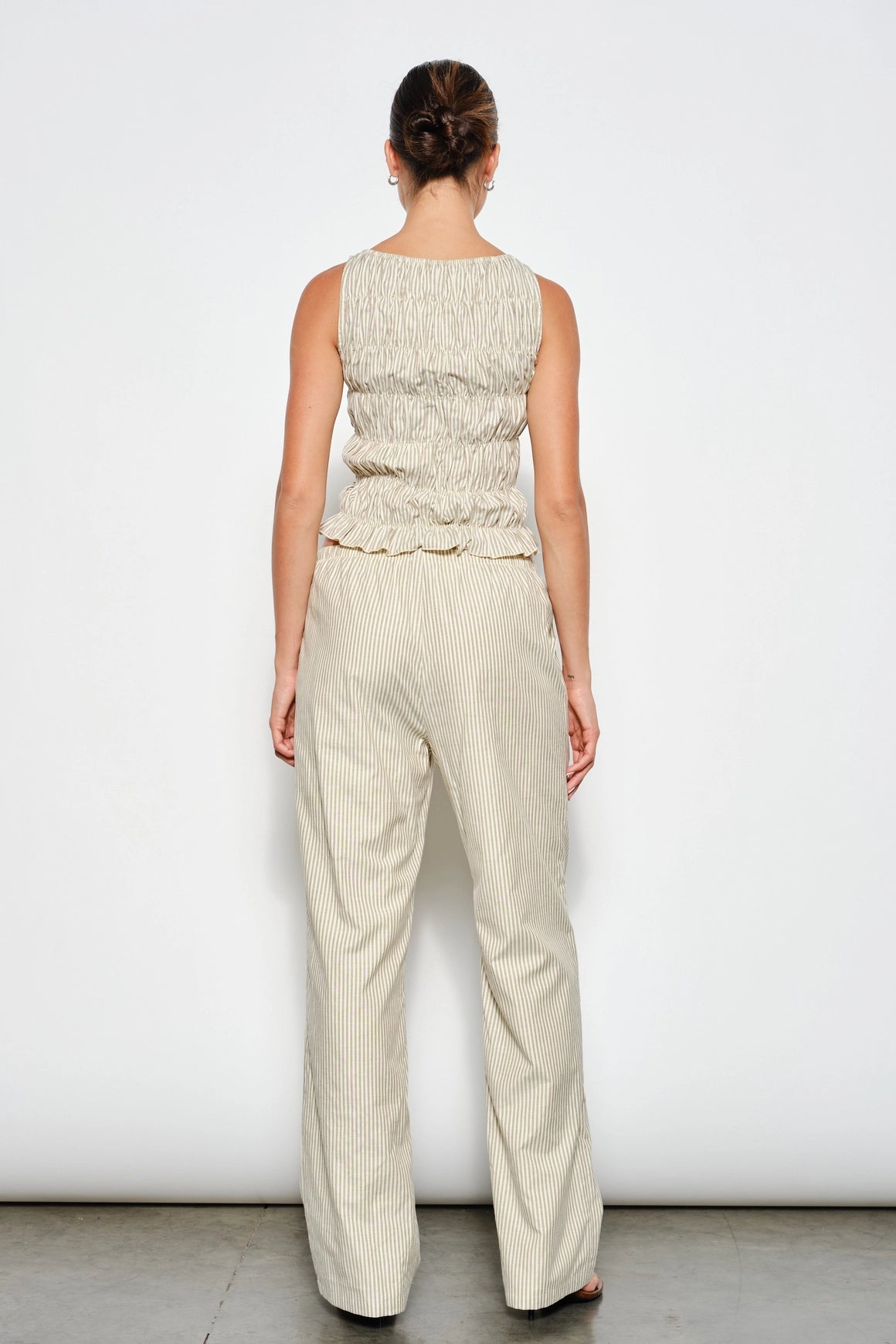 Posey Smocked Top - Brown Multi