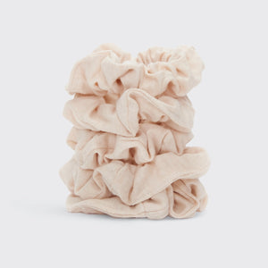 KITSCH Organic Cotton Scrunchie Set - Cream