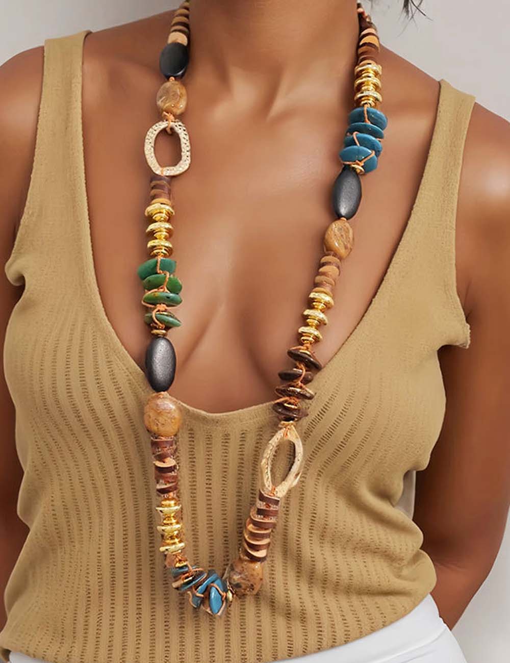 Boho Beaded Necklace
