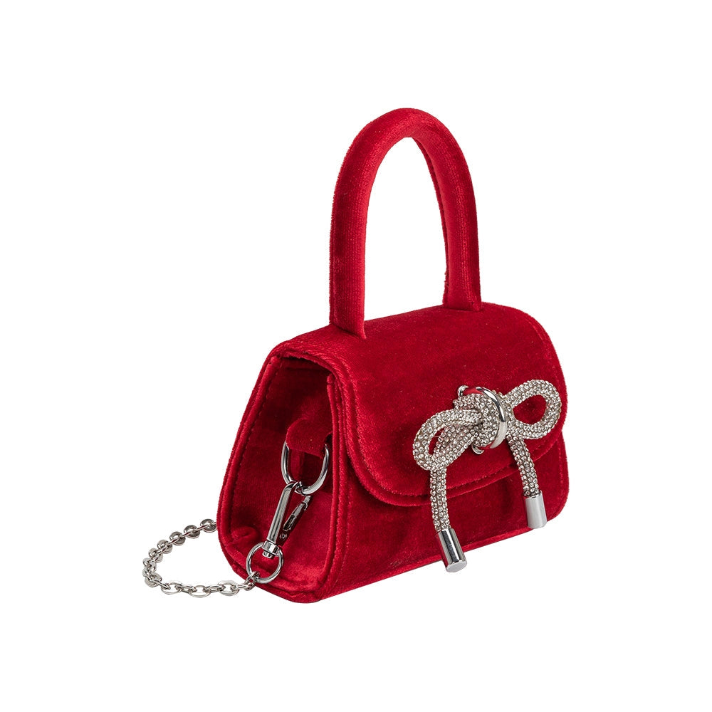 Melie Bianco - Sabrina Velvet Mini Bag - Red