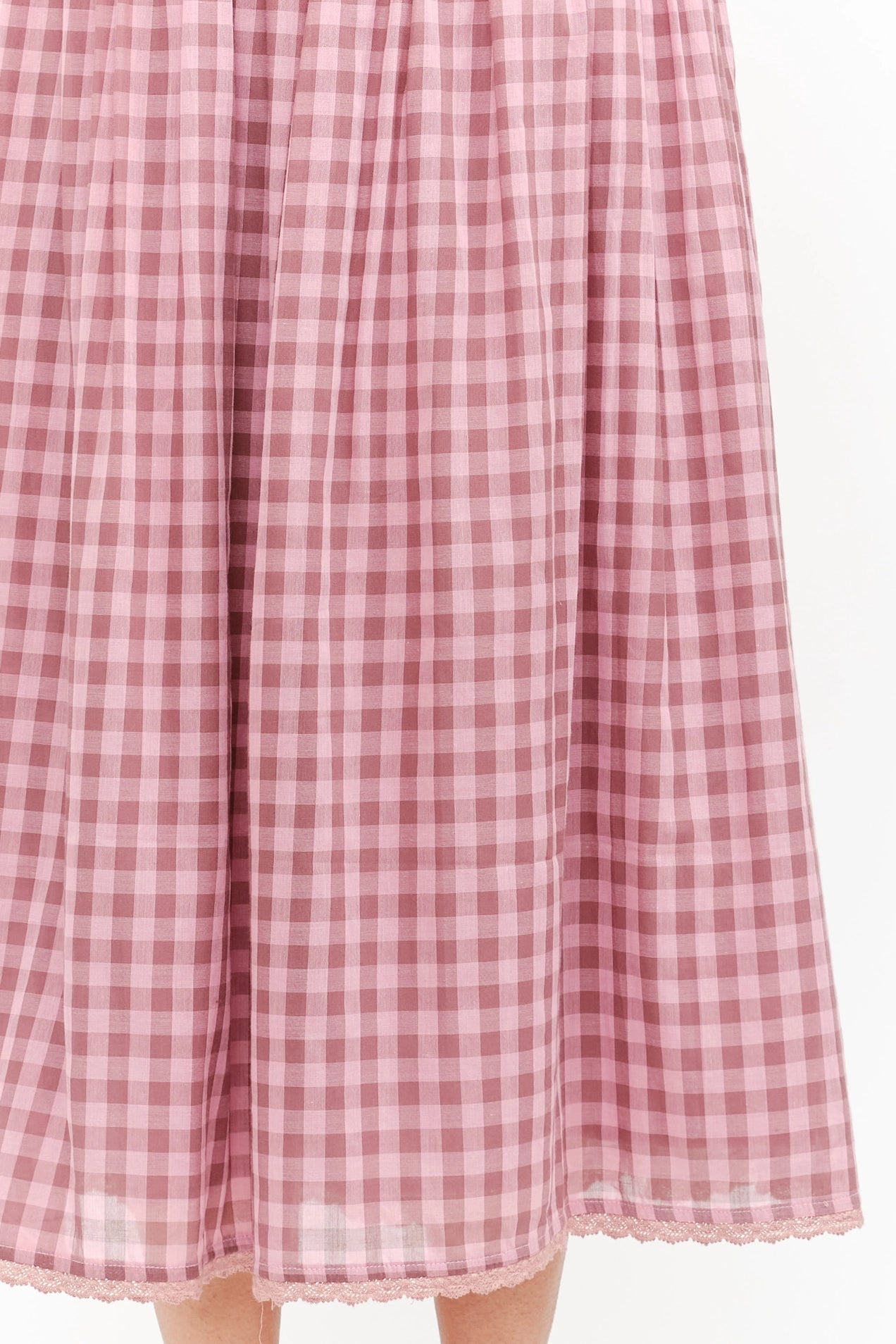 Amelie Skirt - Mauve Gingham