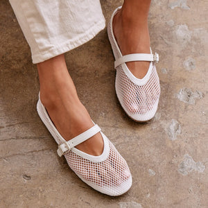 Nolita Ballet Flat - White Mesh
