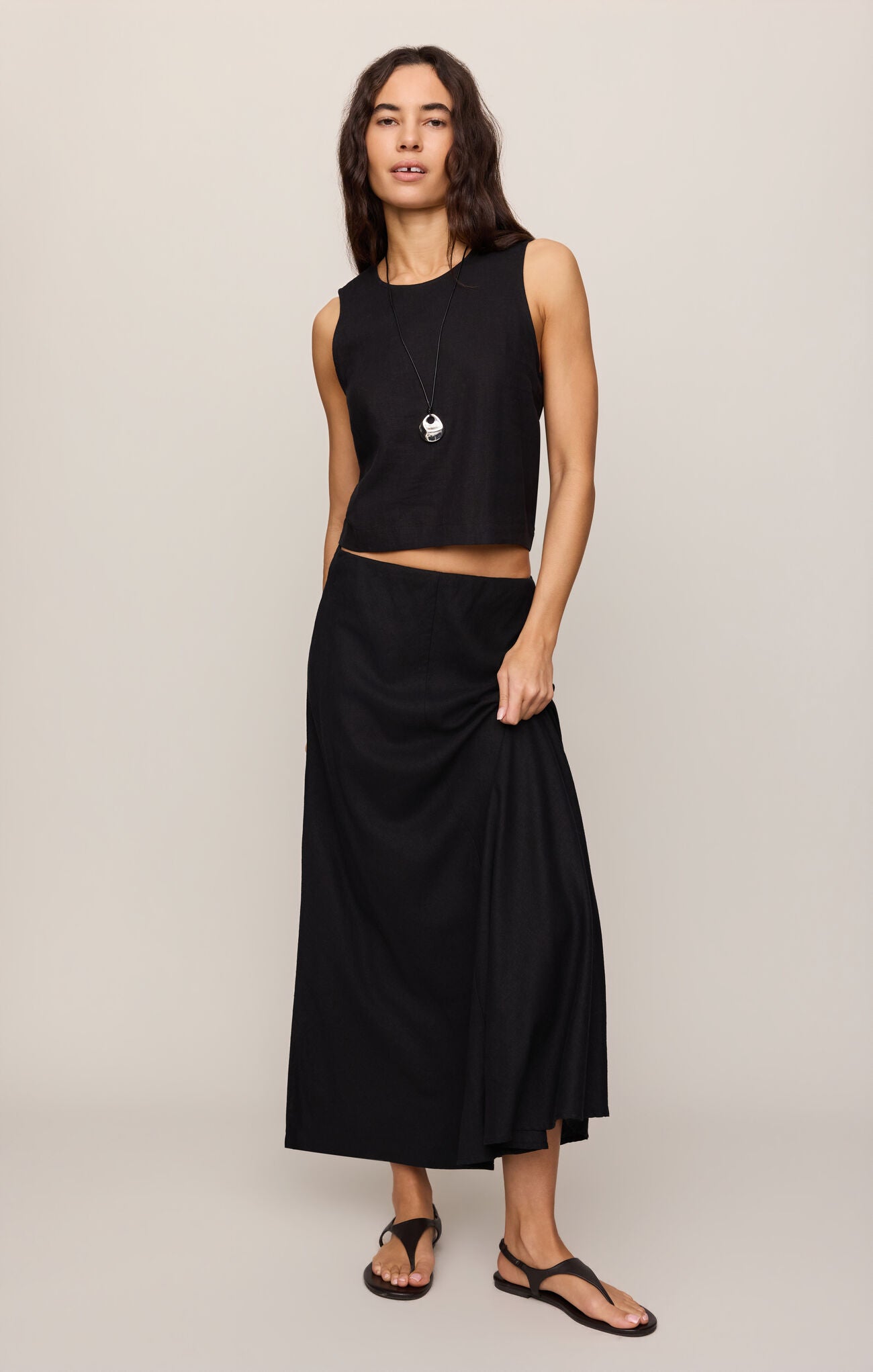 Z Supply Sloane Linen Top - Black
