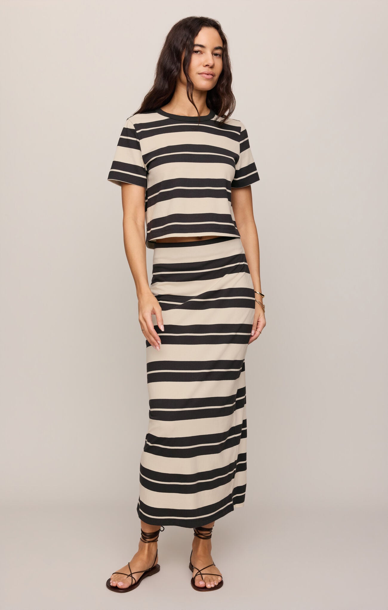 Z Supply Stellan Striped Tee - Ash Black