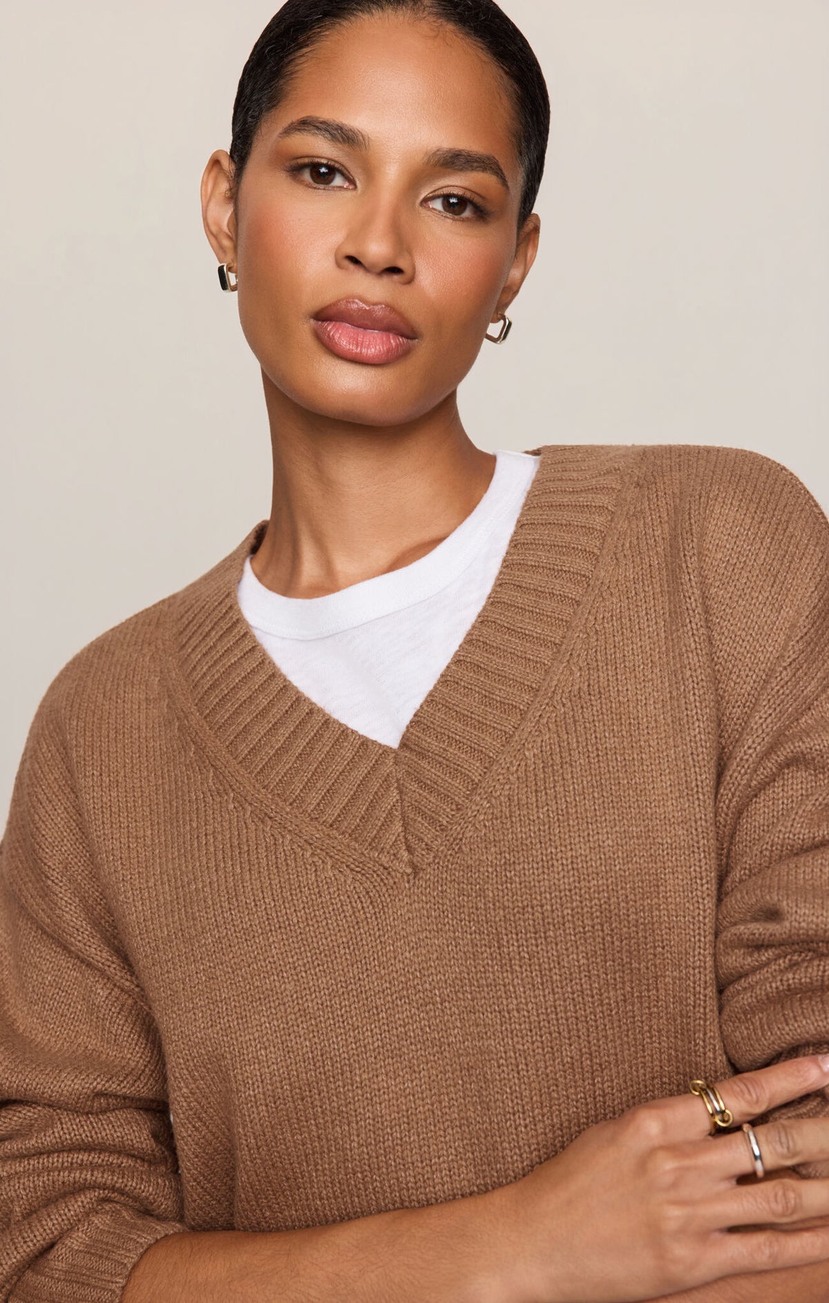 Z Supply - Cloud Spun V-neck Sweater - Golden Caramel