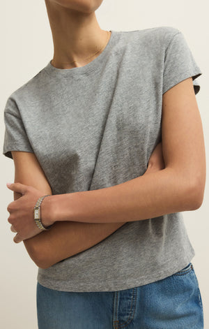 Z Supply Modern Slub Tee - Heather Grey