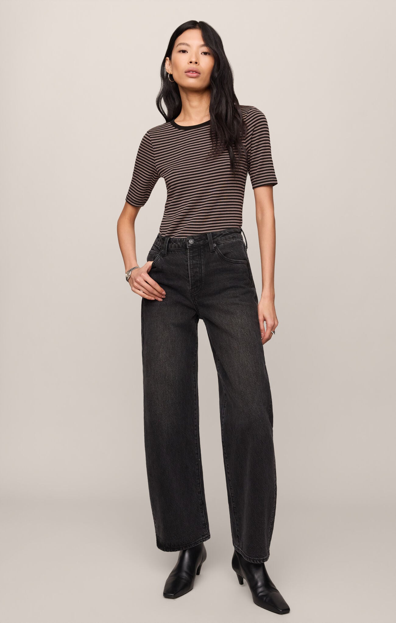 Z Supply - Freida Striped Tee - Wild Mushroom