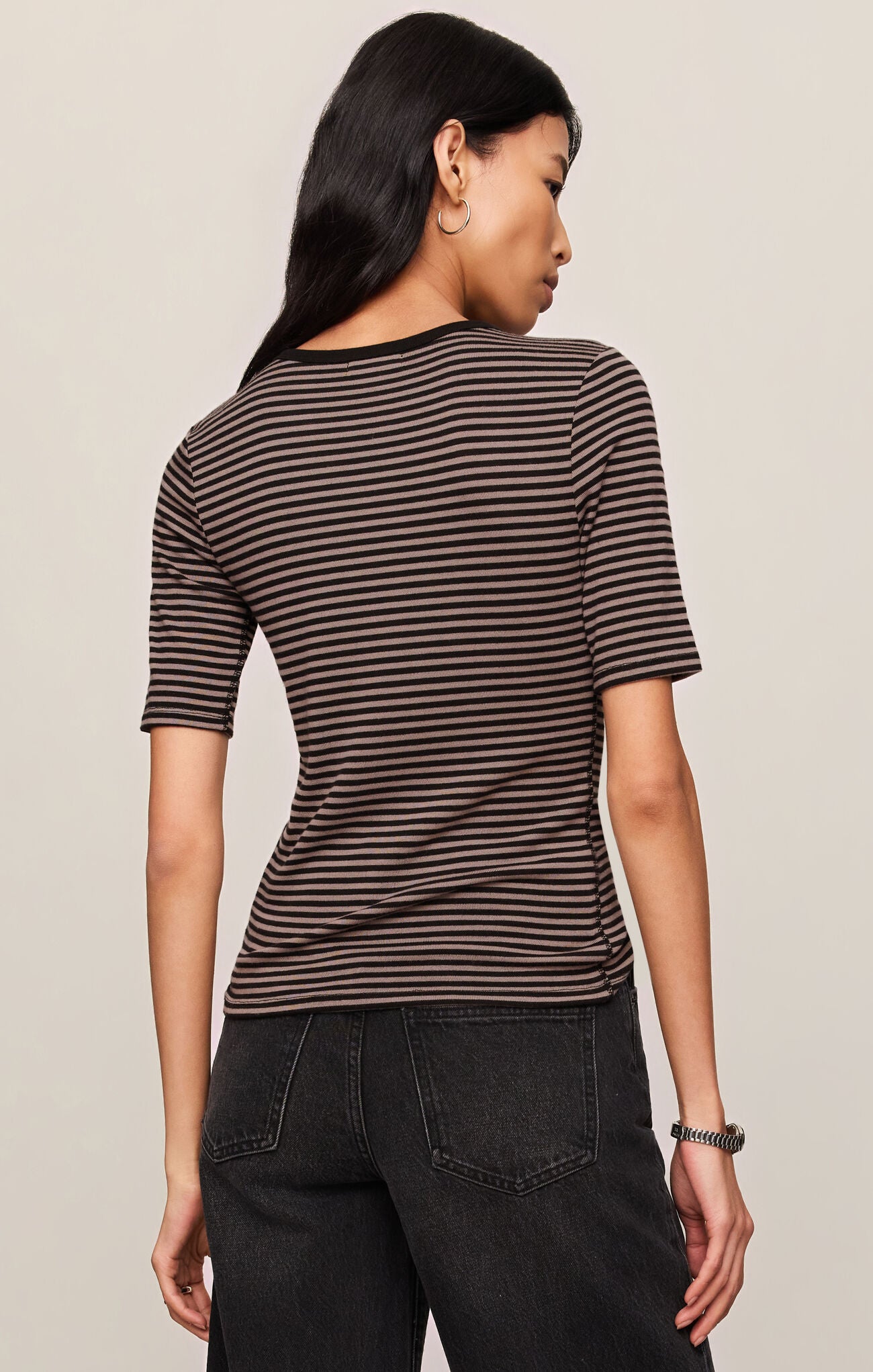 Z Supply - Freida Striped Tee - Wild Mushroom