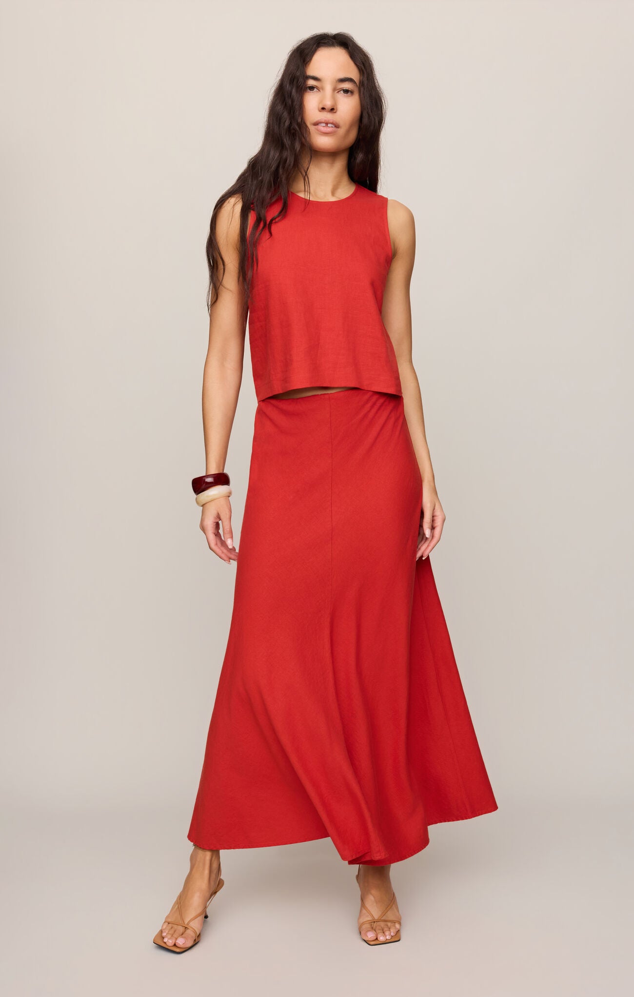 Z Supply Sloane Linen Top - Chili Pepper