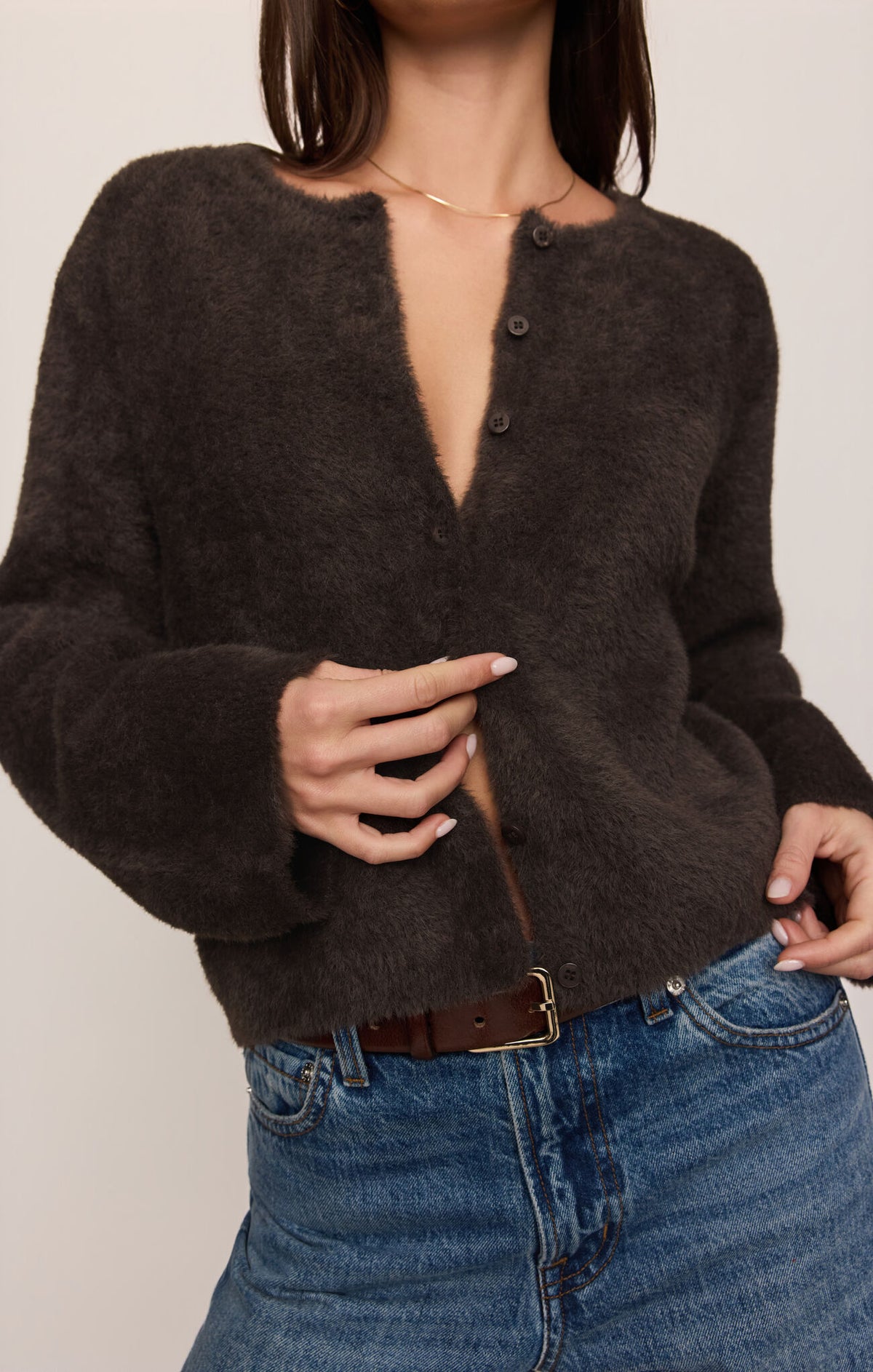 Z Supply - Winterglow Fluffy Cardigan - Cocoa Bean