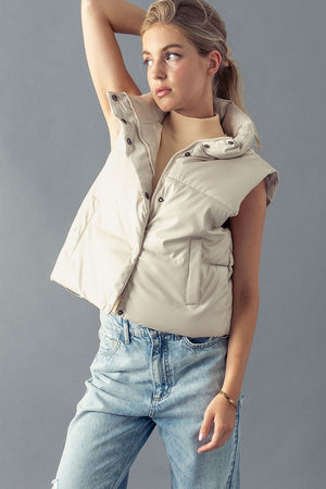 Beyond Puffy Cropped Vest