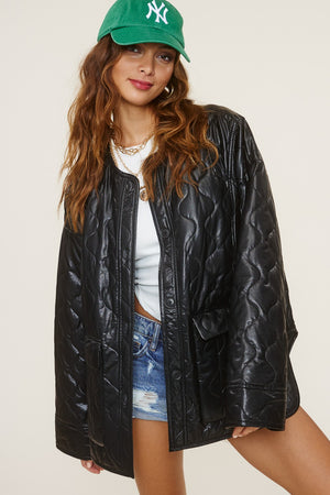 Jude Leather Puffer Jacket