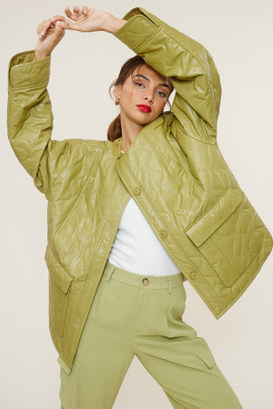 Jude Leather Puffer Jacket